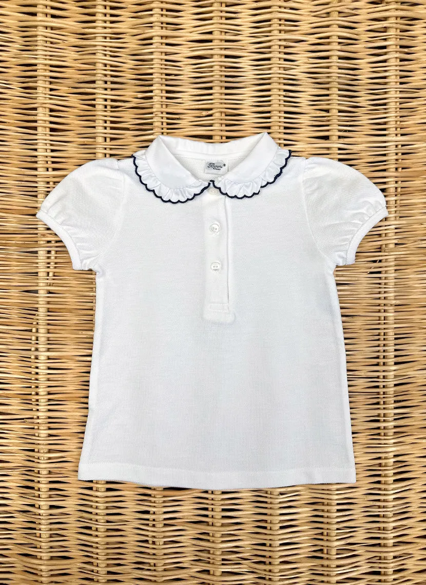 Girl Polo Rouche Collar