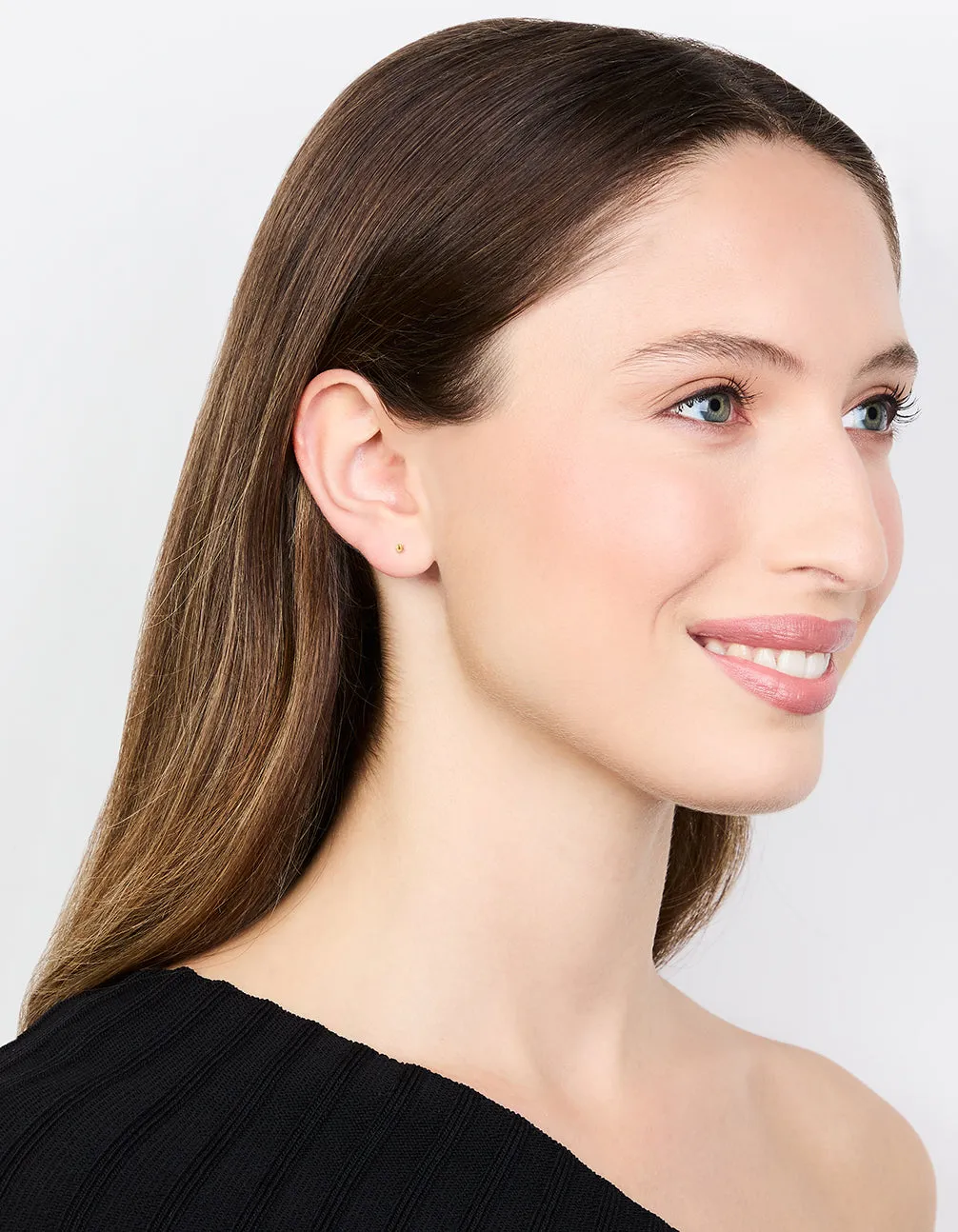 Gold Plated Titanium Micro Ball Flat Back Studs 2-Pack