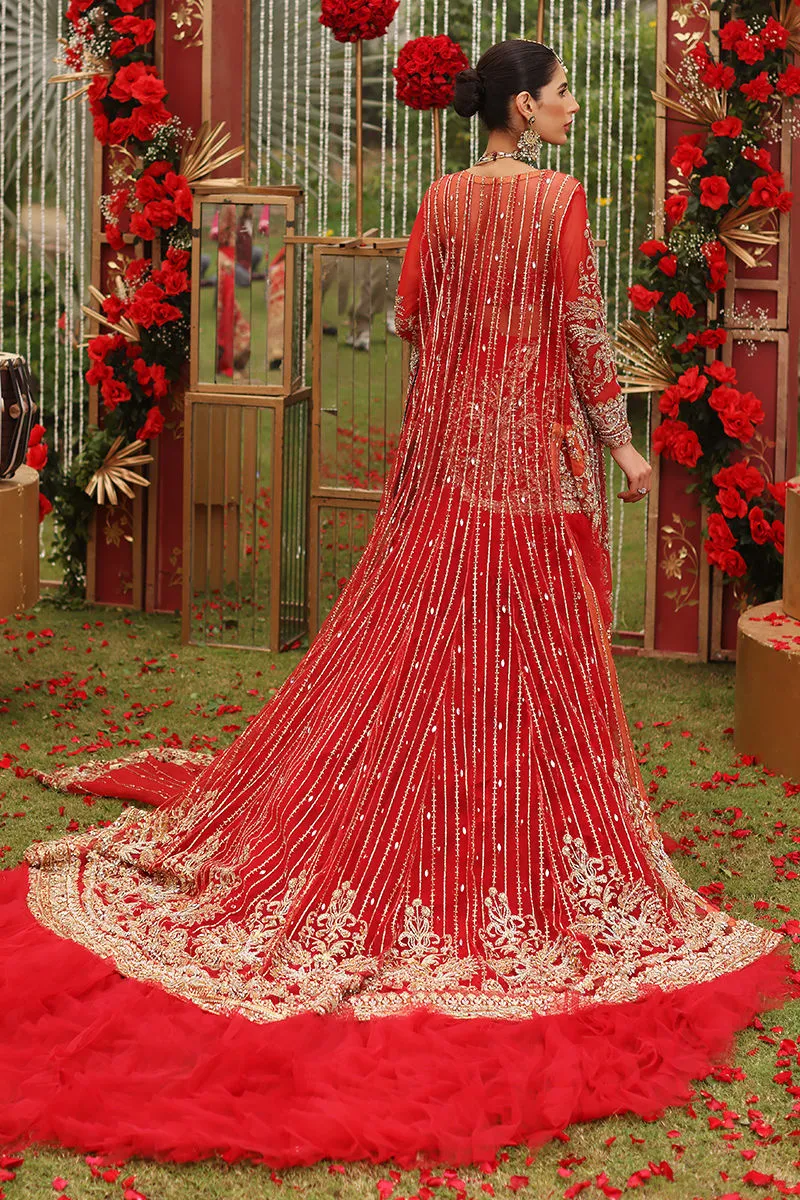 Golden Red Lehenga Shirt Pakistani Wedding Dresses