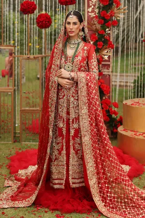 Golden Red Lehenga Shirt Pakistani Wedding Dresses
