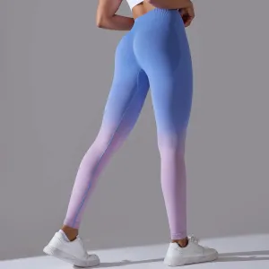 Gradient Yoga Pants High Waisted