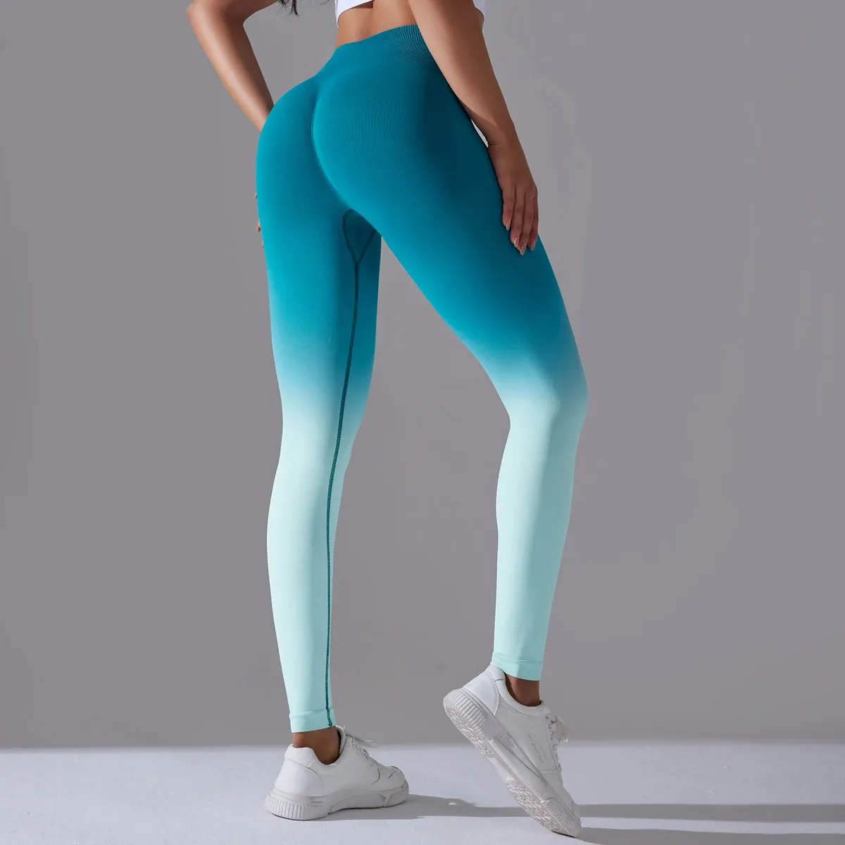 Gradient Yoga Pants High Waisted