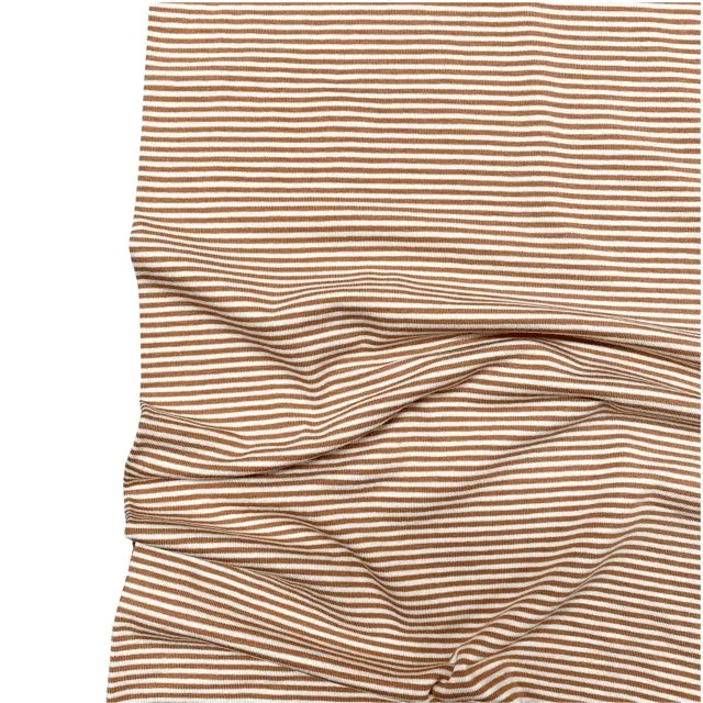 H59 | Jessica Viscose Jersey - Camel Stripe (25cm end of bolt)