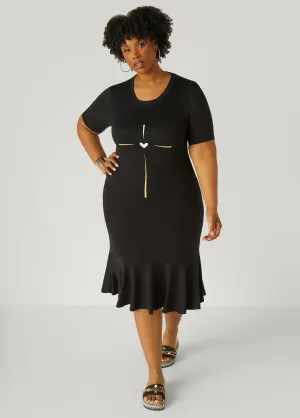 Heart Midi T Shirt Dress