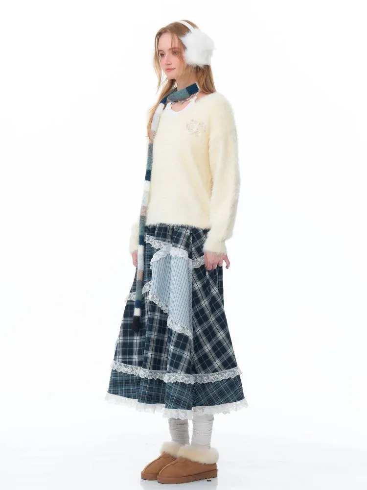 High-end fluffy loose V-neck sweater【s0000011080】