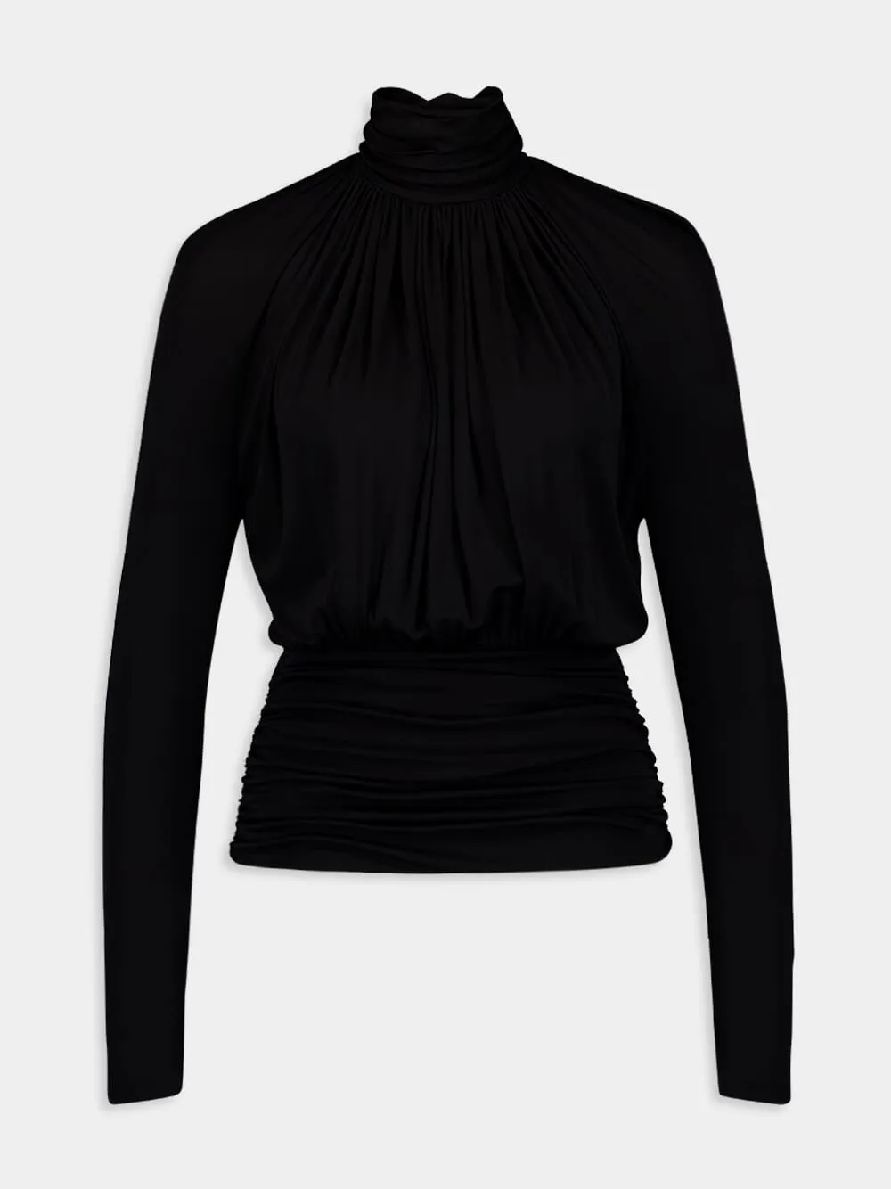 High-Neck Draped top