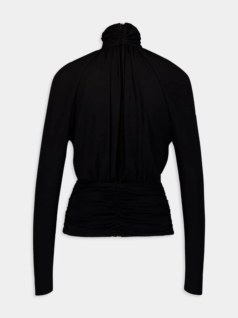 High-Neck Draped top