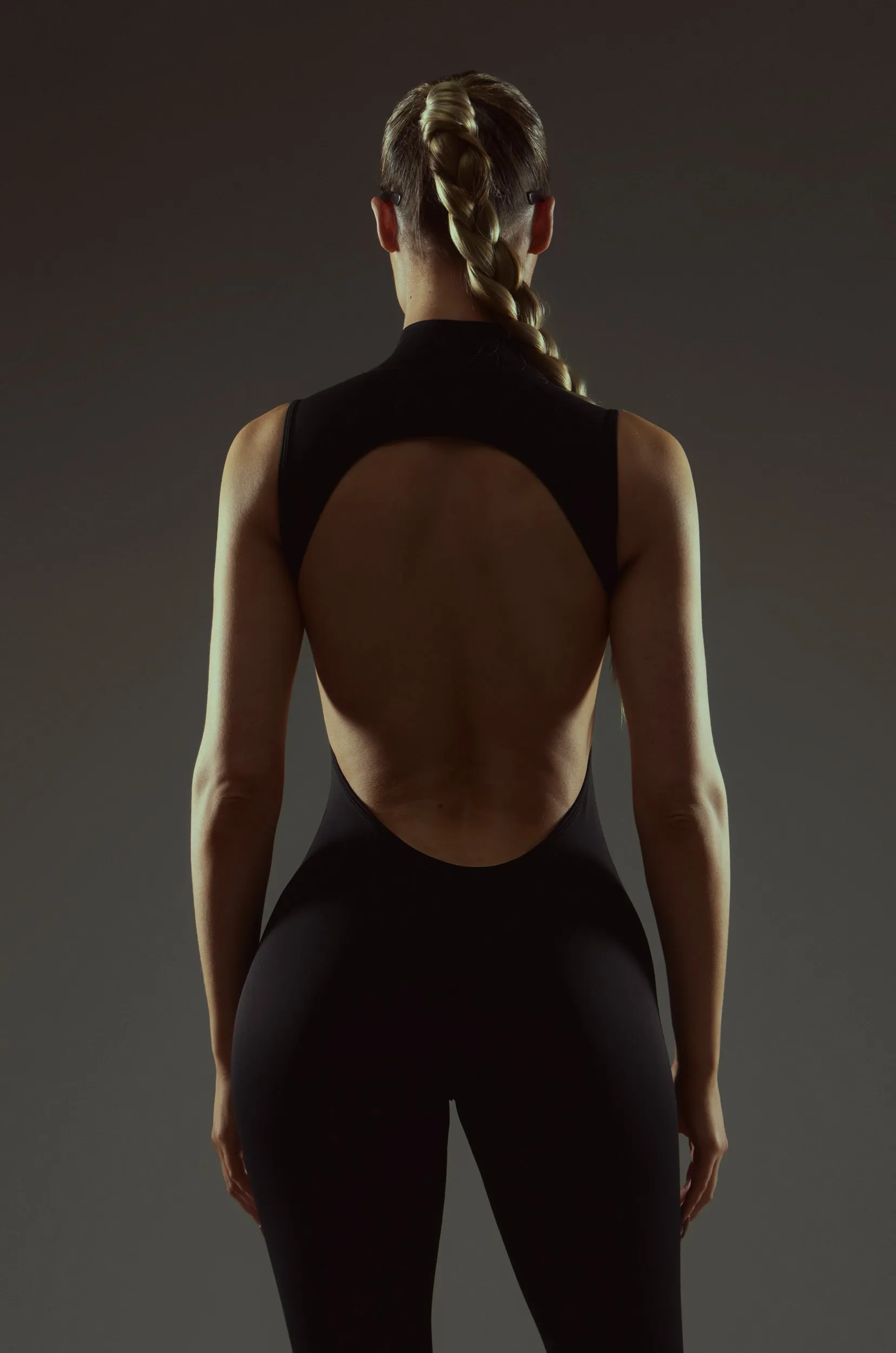 High Neck Jumpsuit - Black