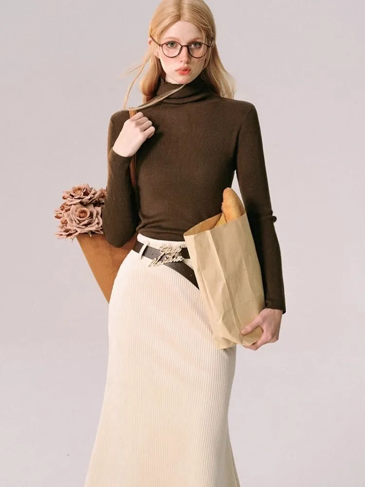 High Neck Knit Sweater Bottom Shirt【s0000005611】