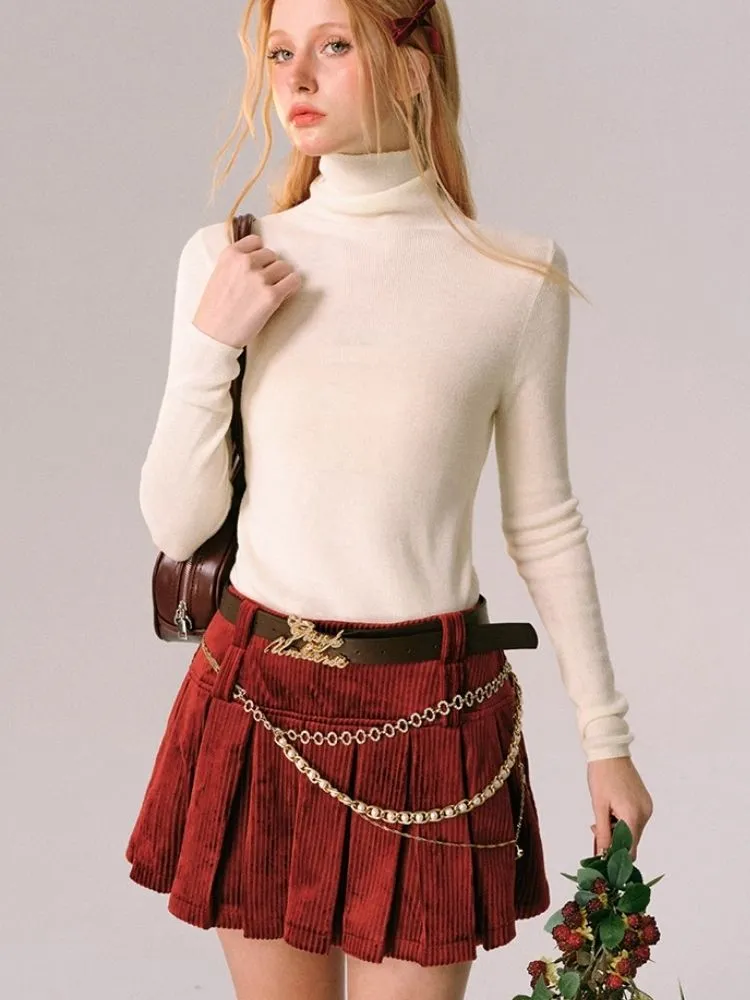 High Neck Knit Sweater Bottom Shirt【s0000005611】