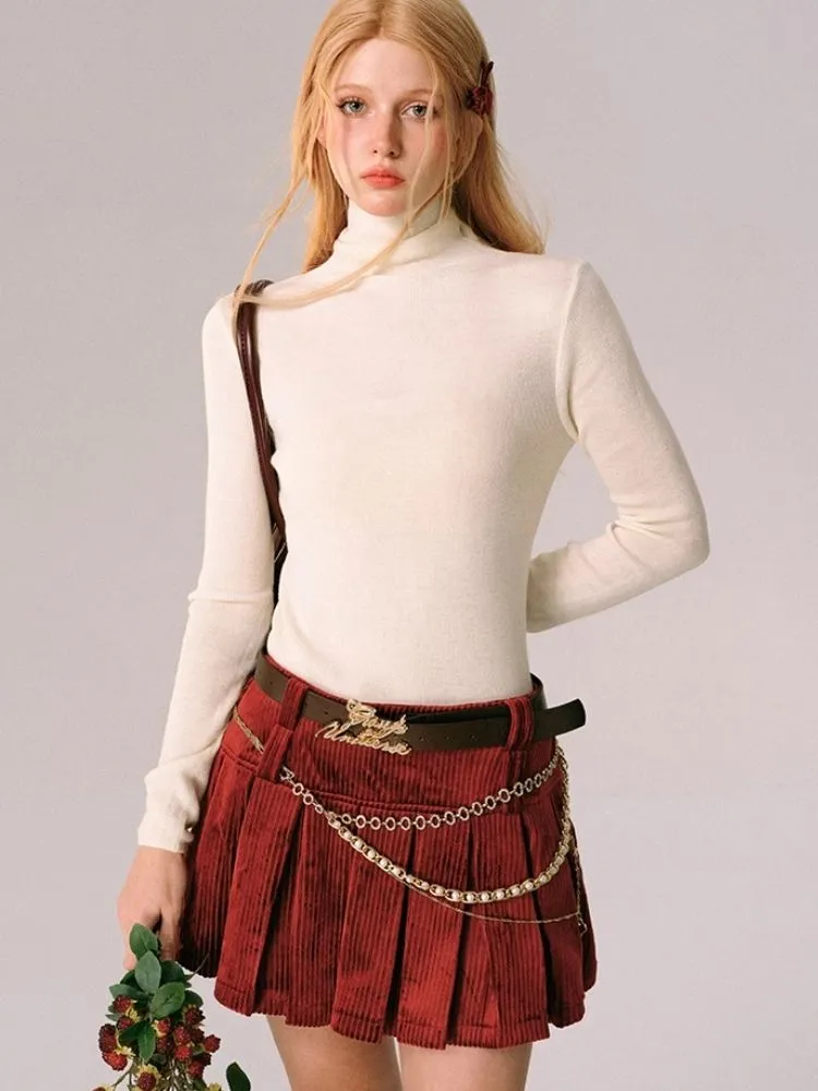 High Neck Knit Sweater Bottom Shirt【s0000005611】