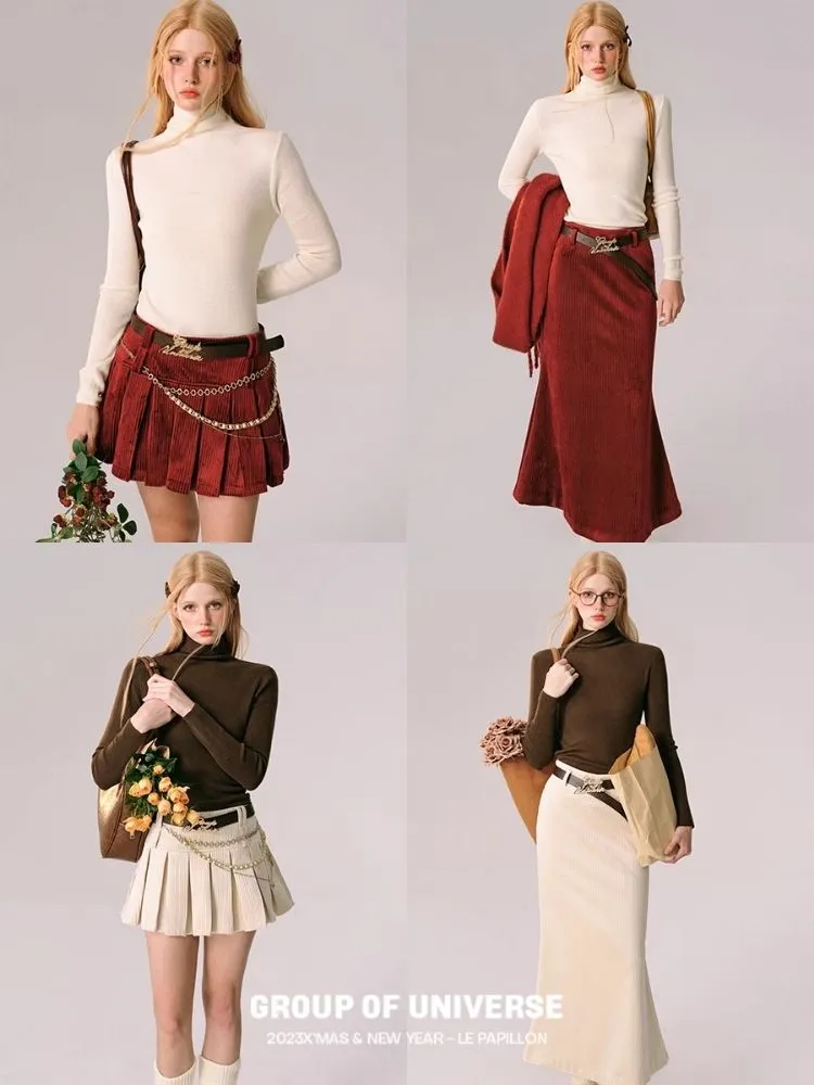High Neck Knit Sweater Bottom Shirt【s0000005611】