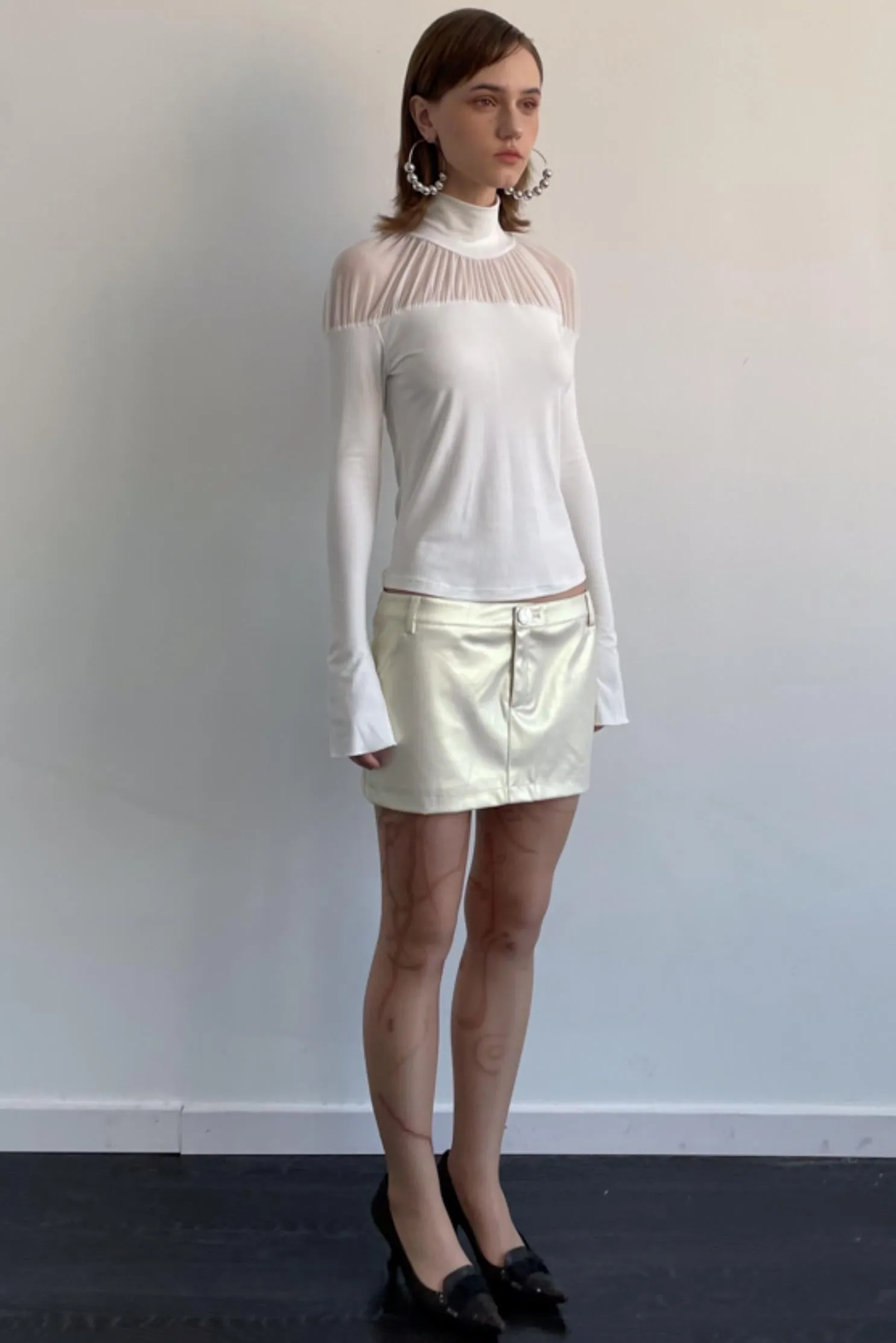 High Neck Knit Top