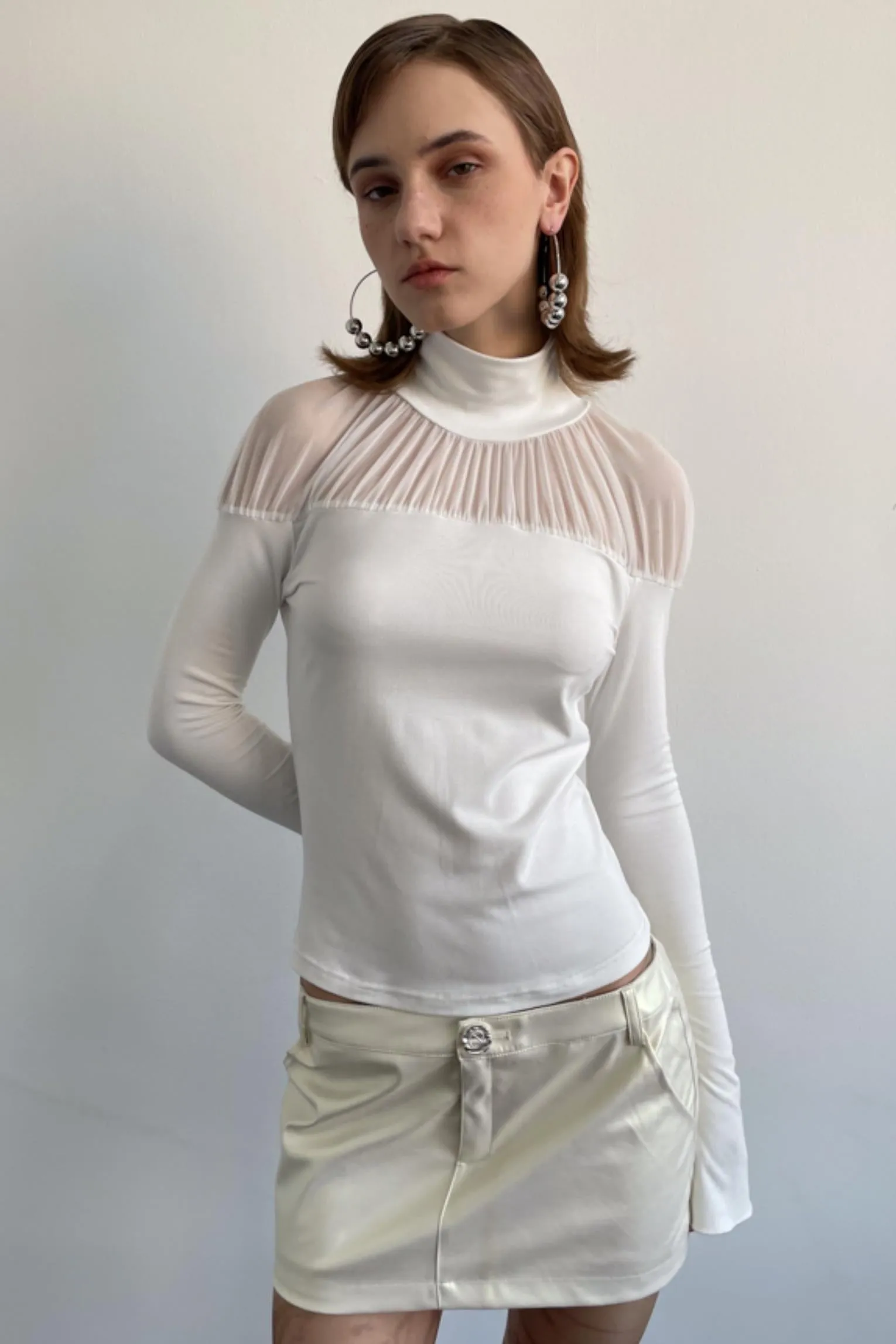 High Neck Knit Top