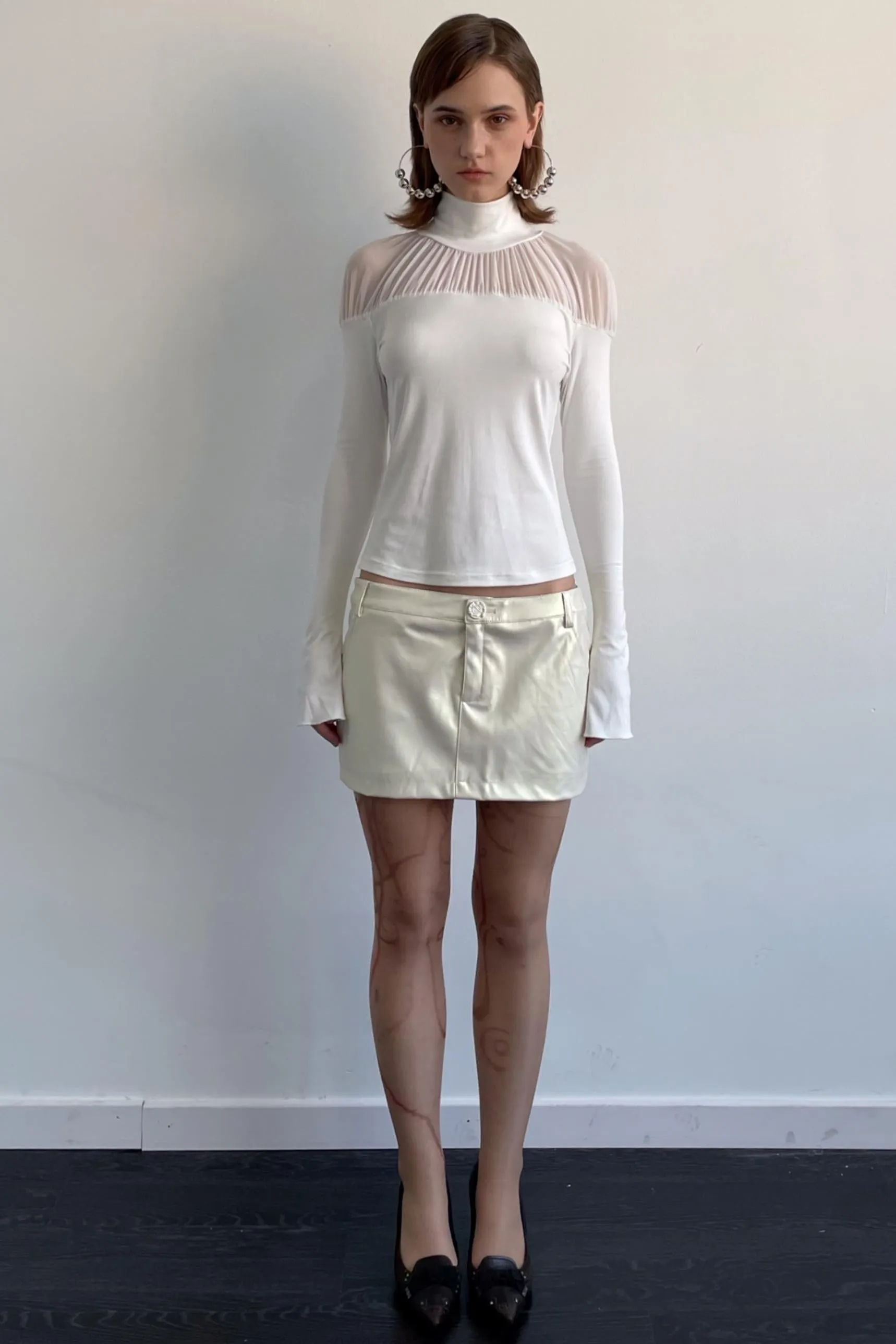 High Neck Knit Top