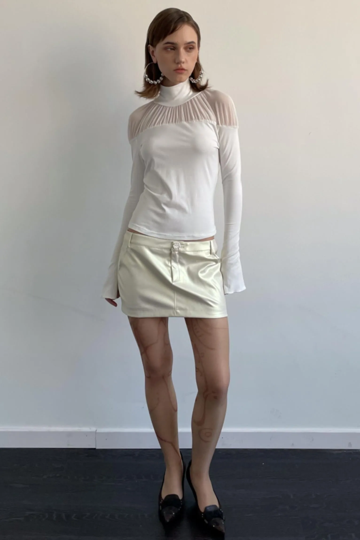 High Neck Knit Top