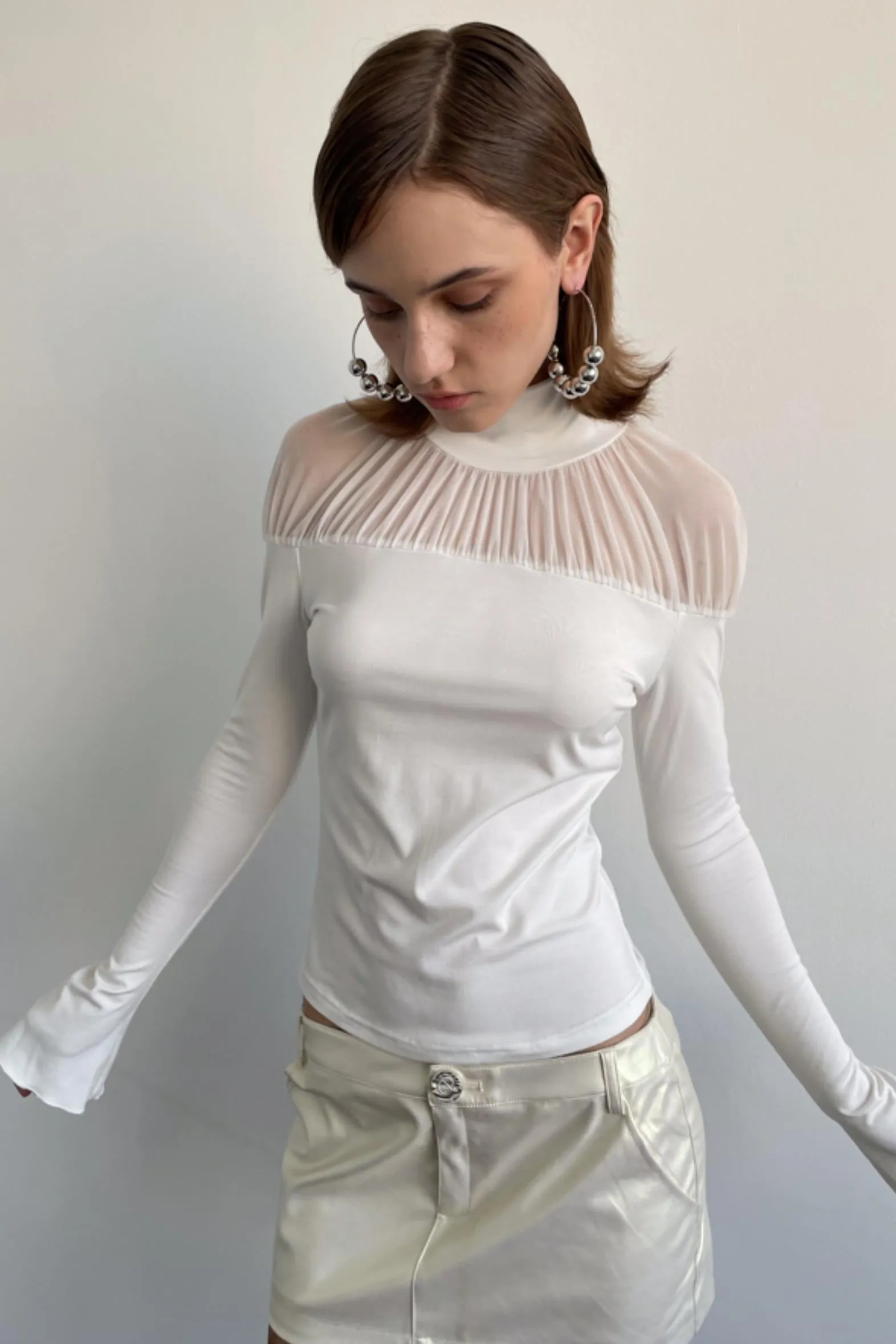 High Neck Knit Top