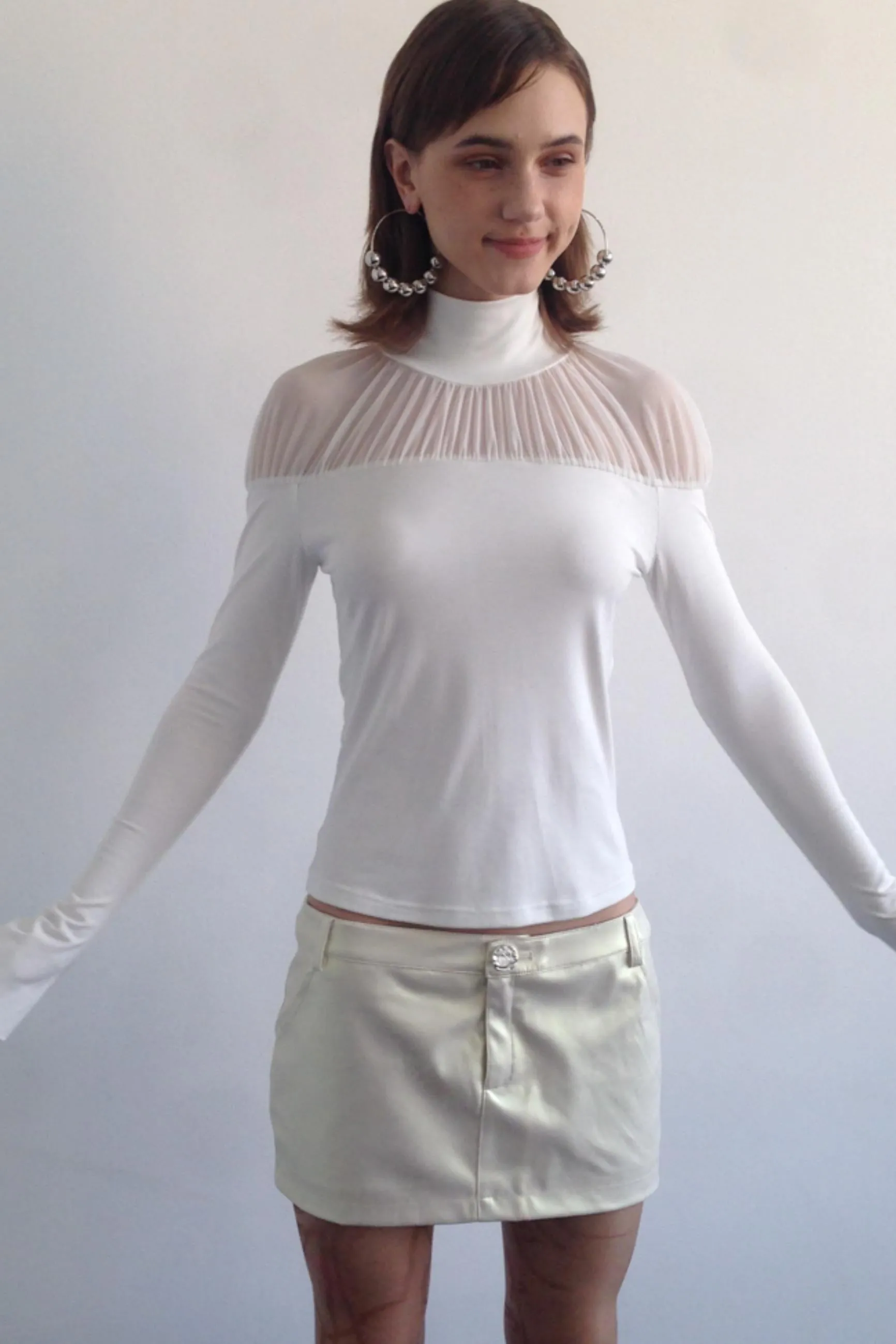 High Neck Knit Top