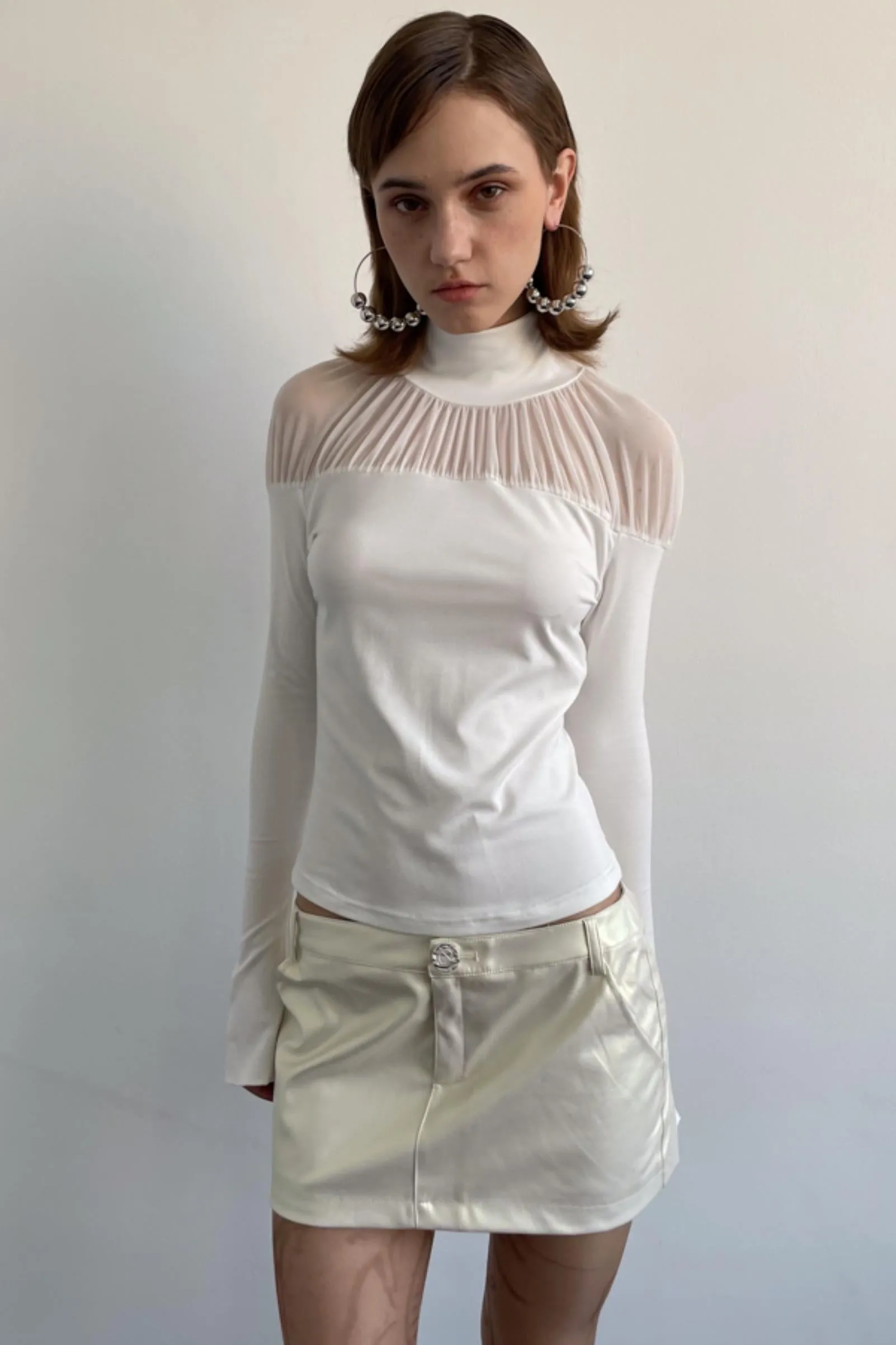 High Neck Knit Top