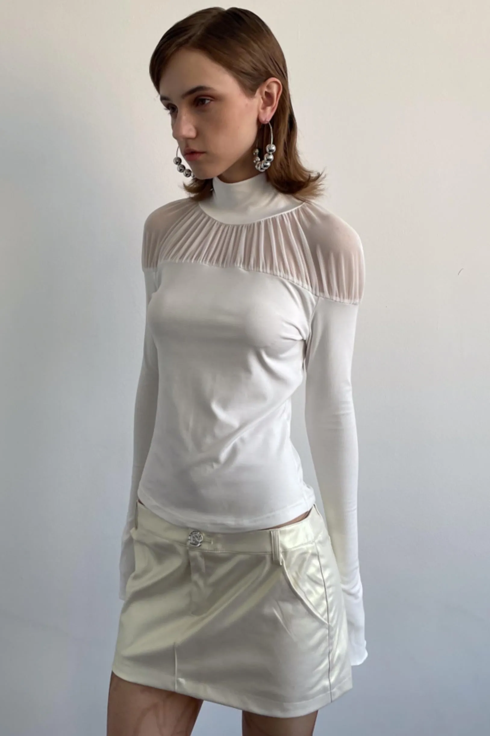 High Neck Knit Top