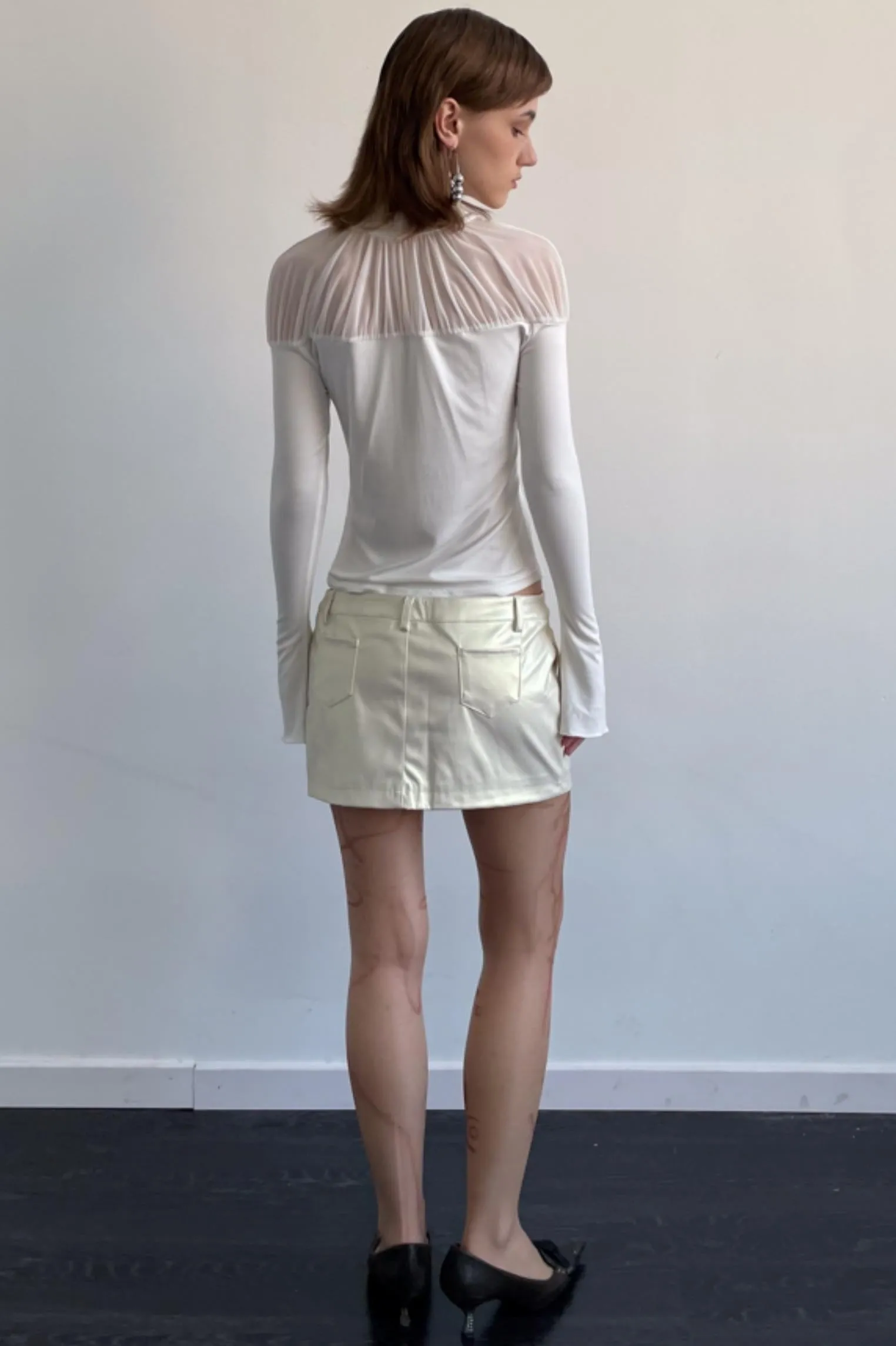 High Neck Knit Top