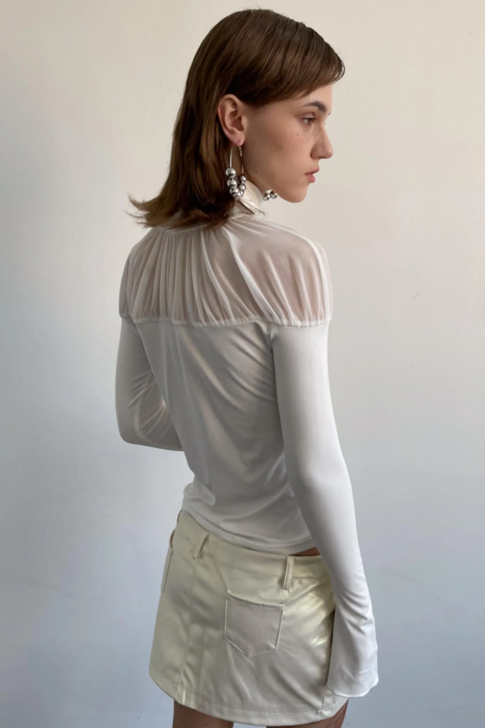 High Neck Knit Top