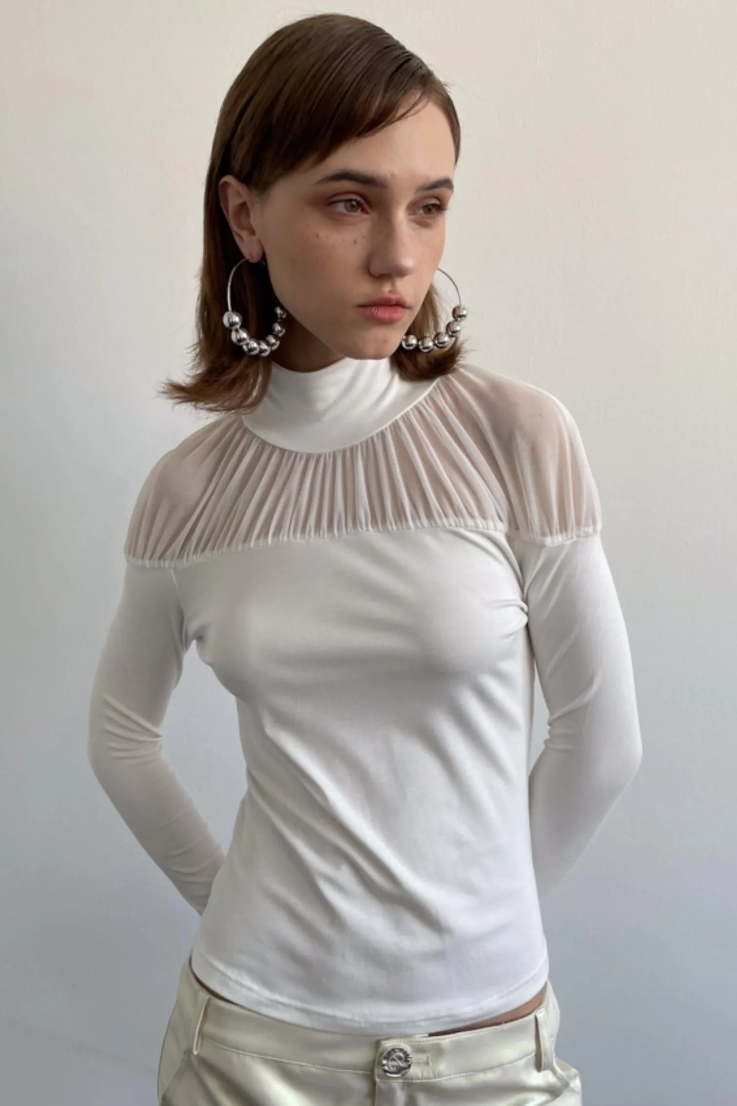 High Neck Knit Top