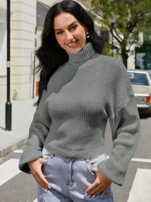High Neck Long Sleeve Sweater