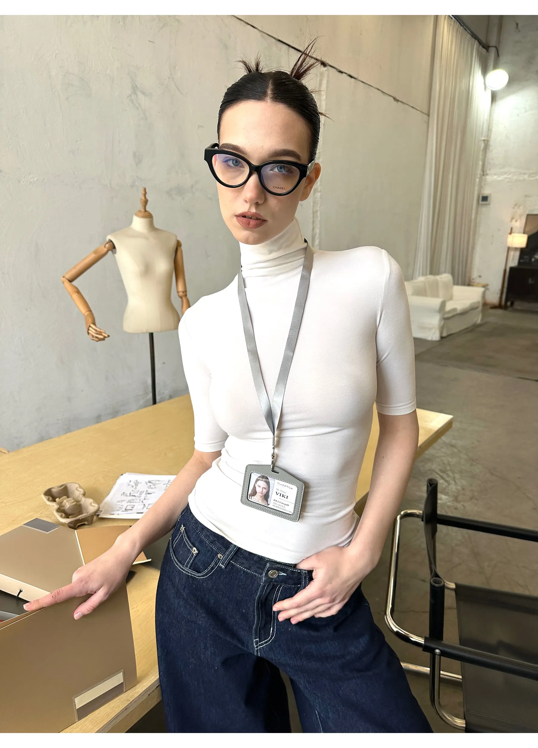 High-Neck Sculpt Fit Tee