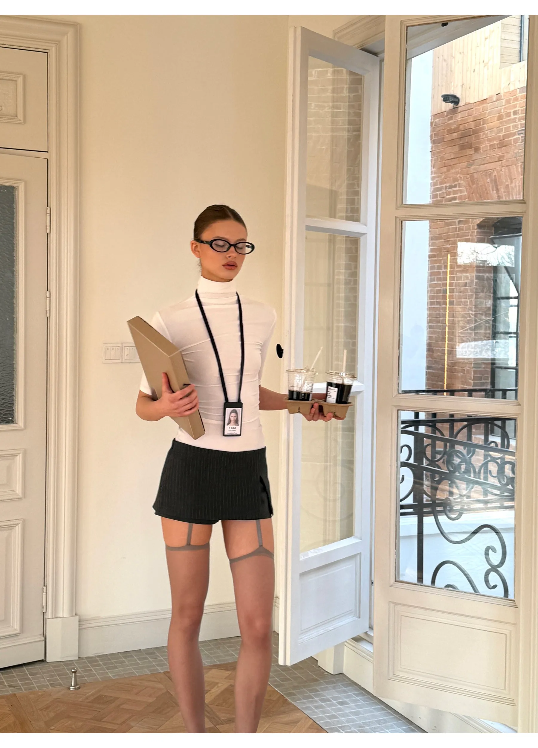 High-Neck Sculpt Fit Tee