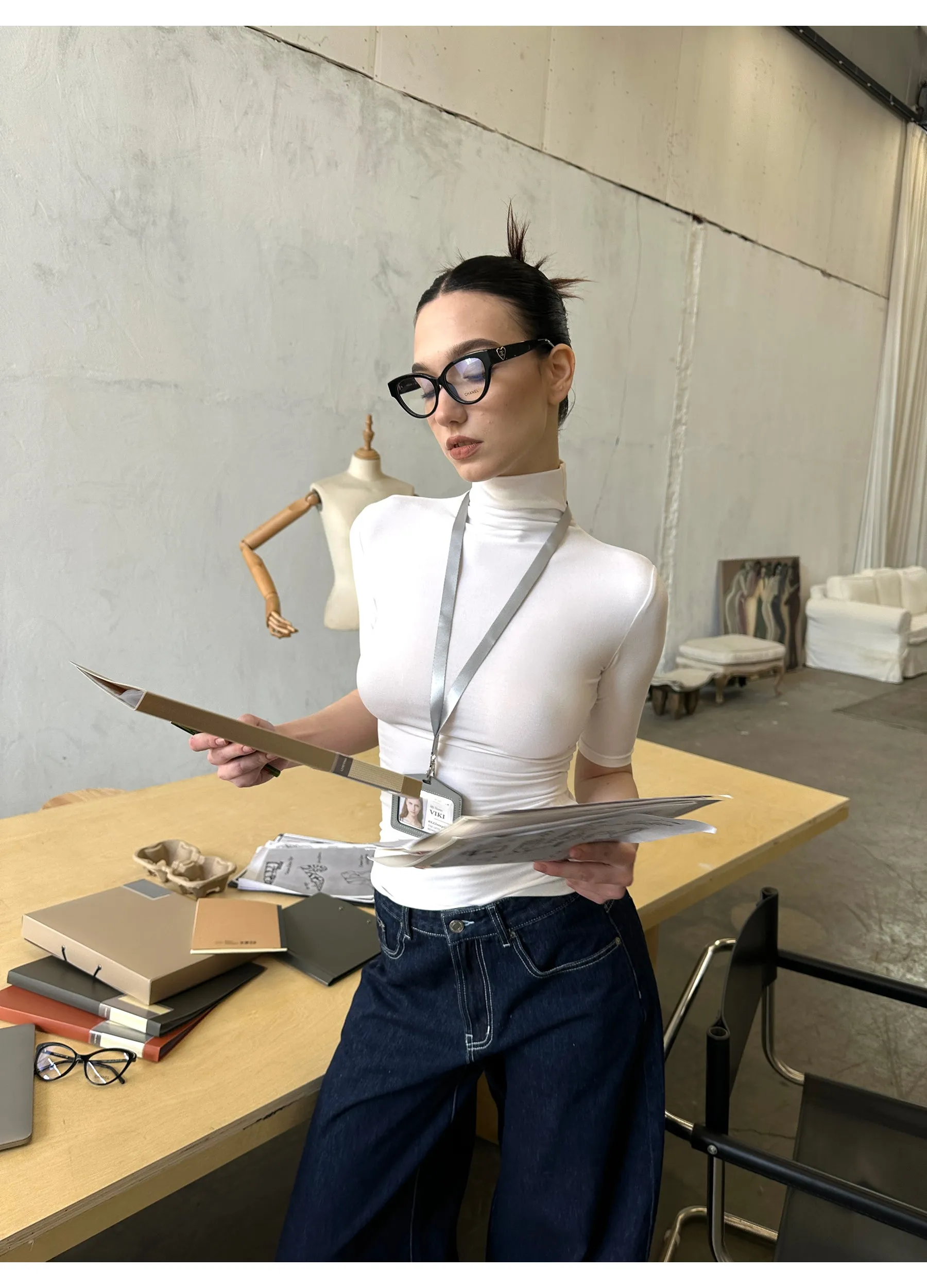 High-Neck Sculpt Fit Tee