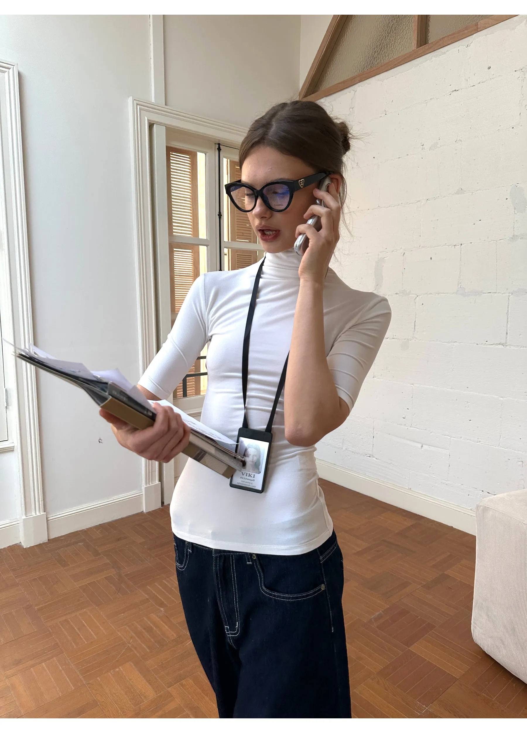 High-Neck Sculpt Fit Tee
