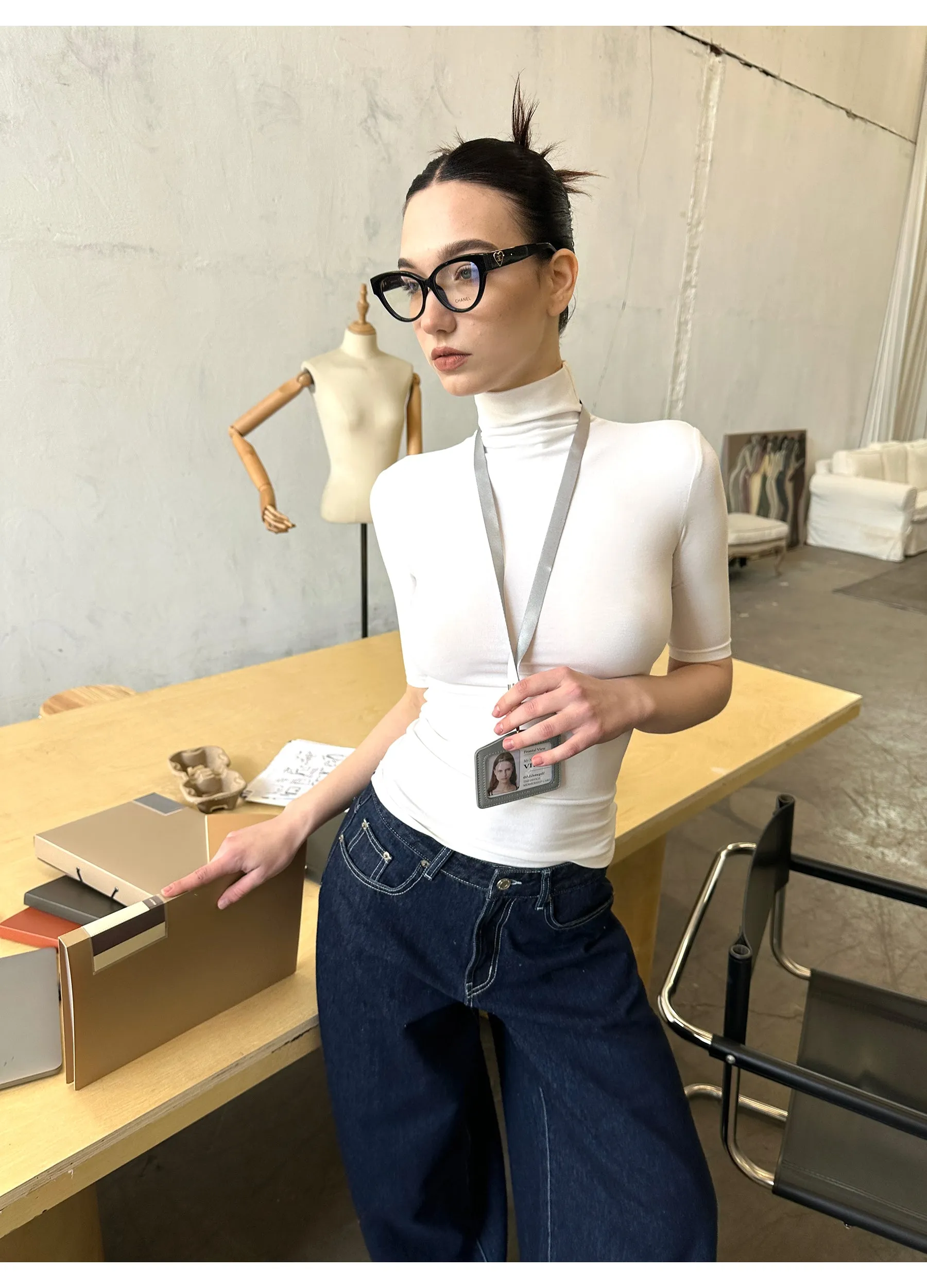 High-Neck Sculpt Fit Tee