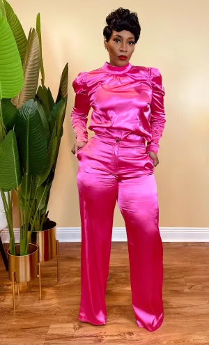 HIGH PROFILE PANTS SET (MAGENTA)