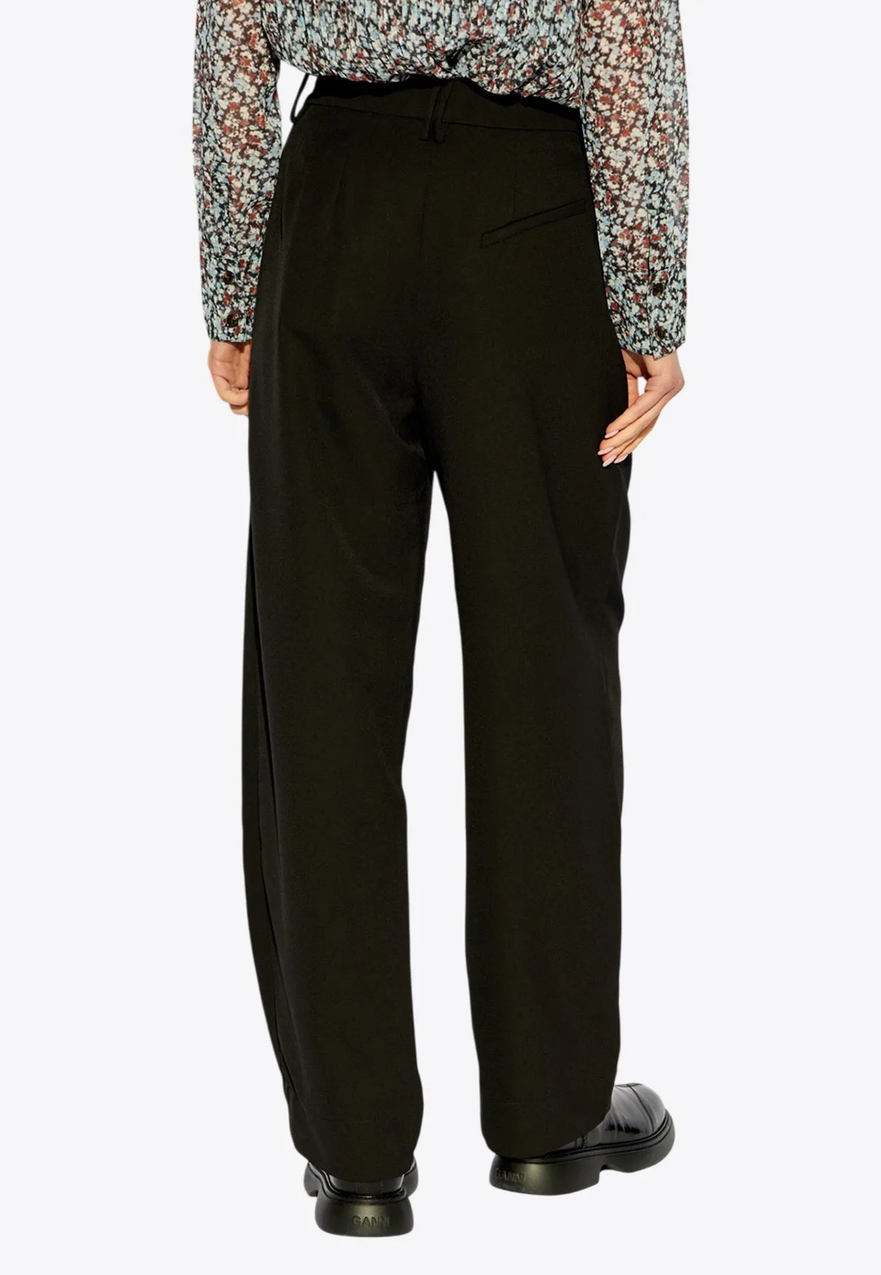 High-Rise Straight-Leg Pants