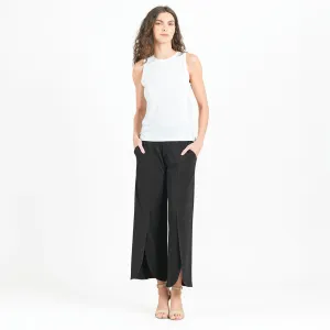 High Scoop Neck Knit Tank - White