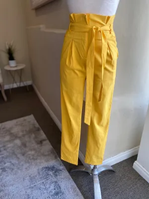 High Waist Belted Dress Pants
