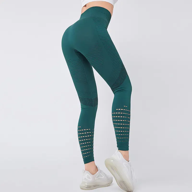 High-Waisted Peach Butt-Lifting Stretch Pants