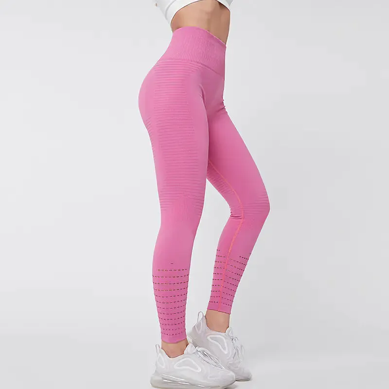 High-Waisted Peach Butt-Lifting Stretch Pants