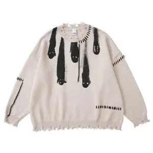 Hole Ghost Graphic Streetwear