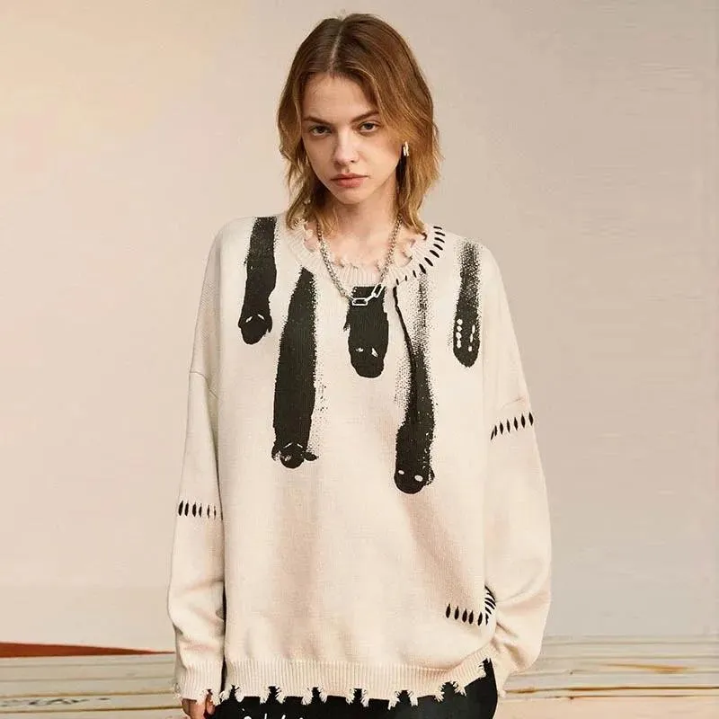 Hole Ghost Graphic Streetwear