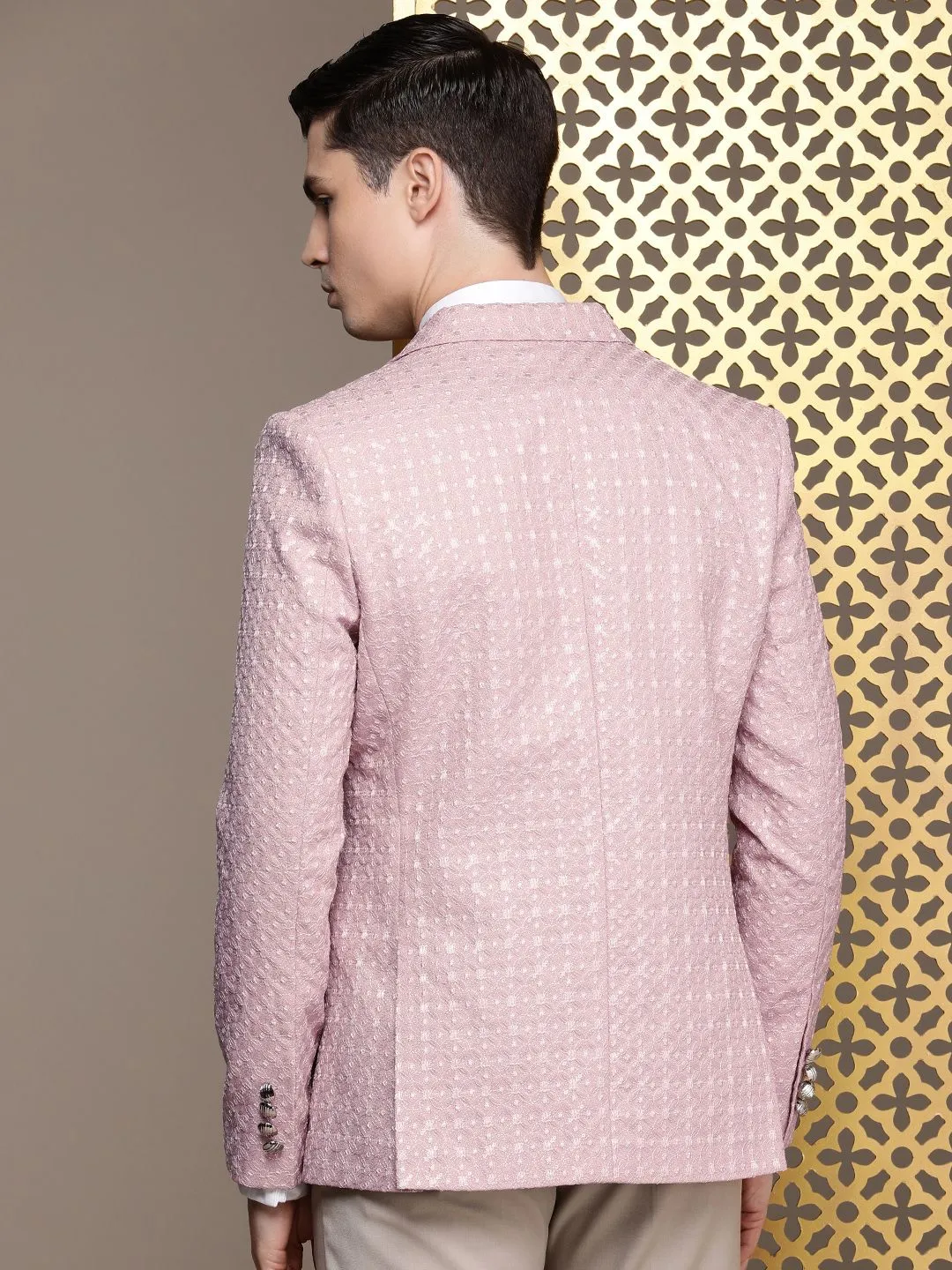 House of Pataudi Single-Breasted Sequinned Blazers