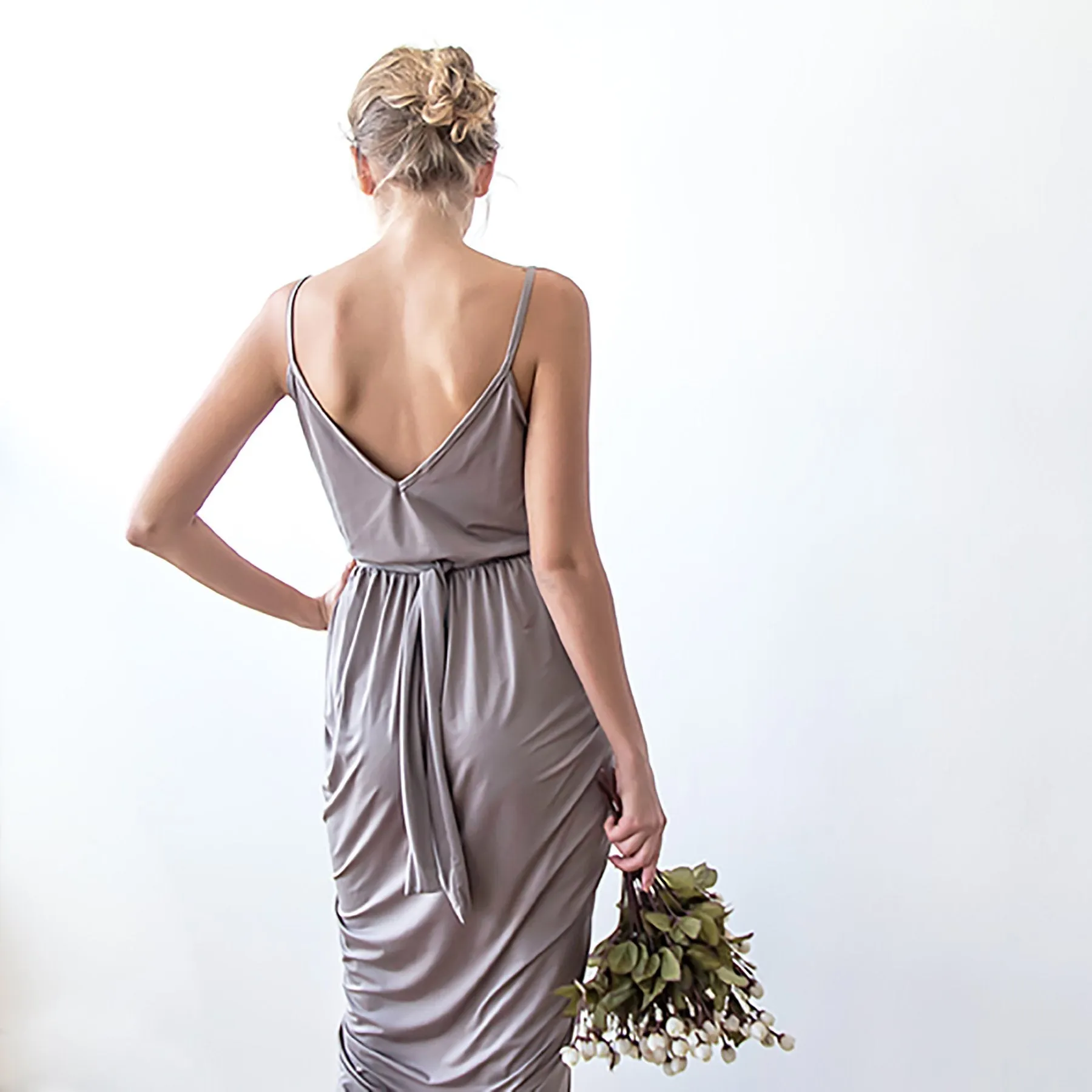 Ivory Tulip Wrap Maxi Dress #1033