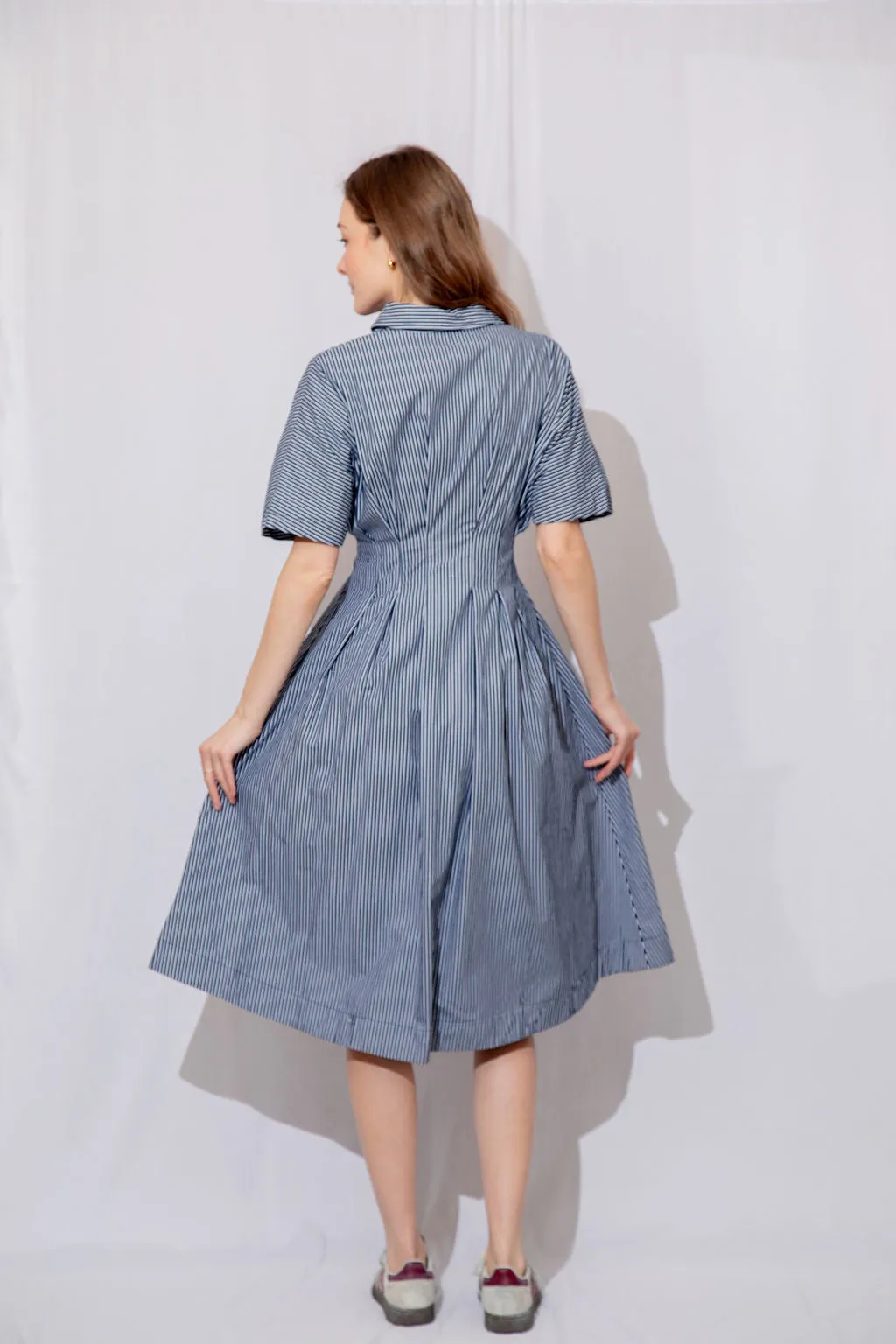 Jess Striped Midi Dress