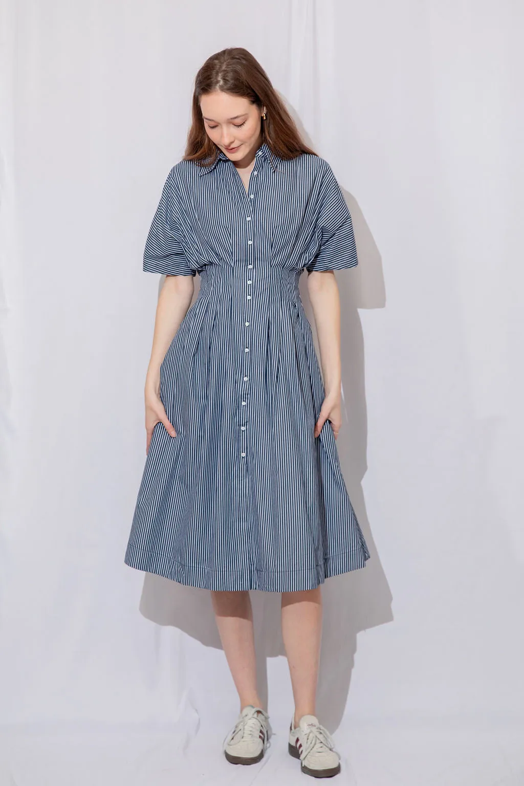 Jess Striped Midi Dress