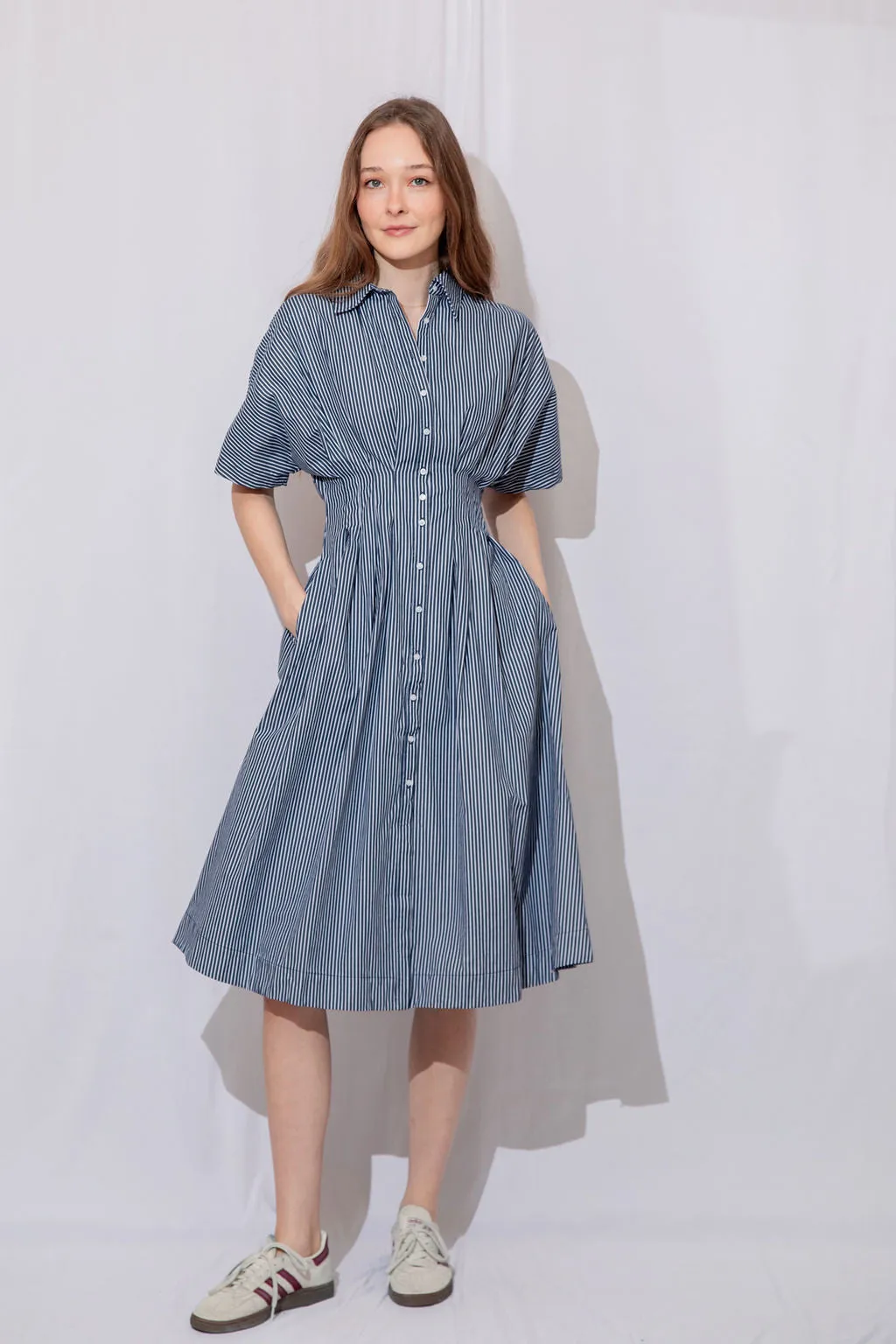 Jess Striped Midi Dress