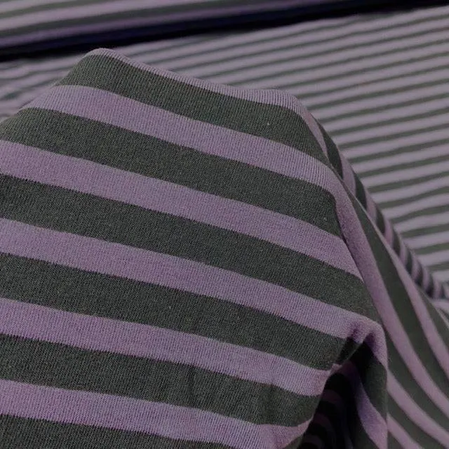 Jessica Viscose Jersey - Lavender Blue Thick Stripe