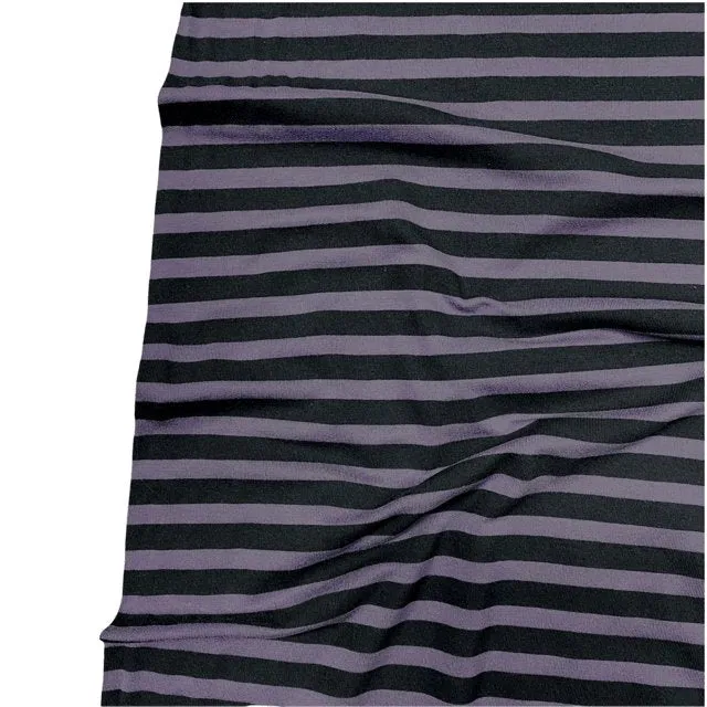 Jessica Viscose Jersey - Lavender Blue Thick Stripe