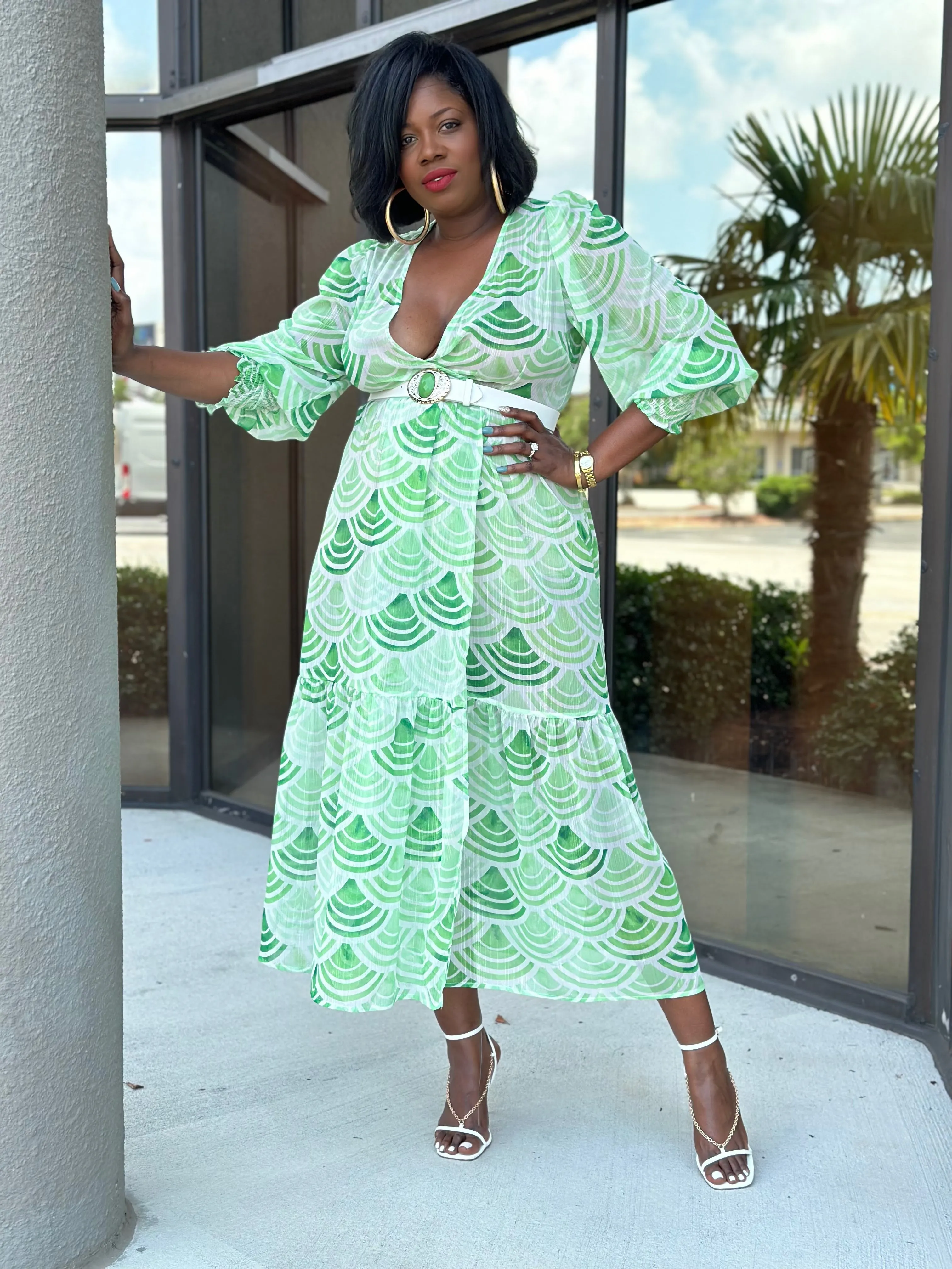 “Jeweled Green” Midi (Clearance)