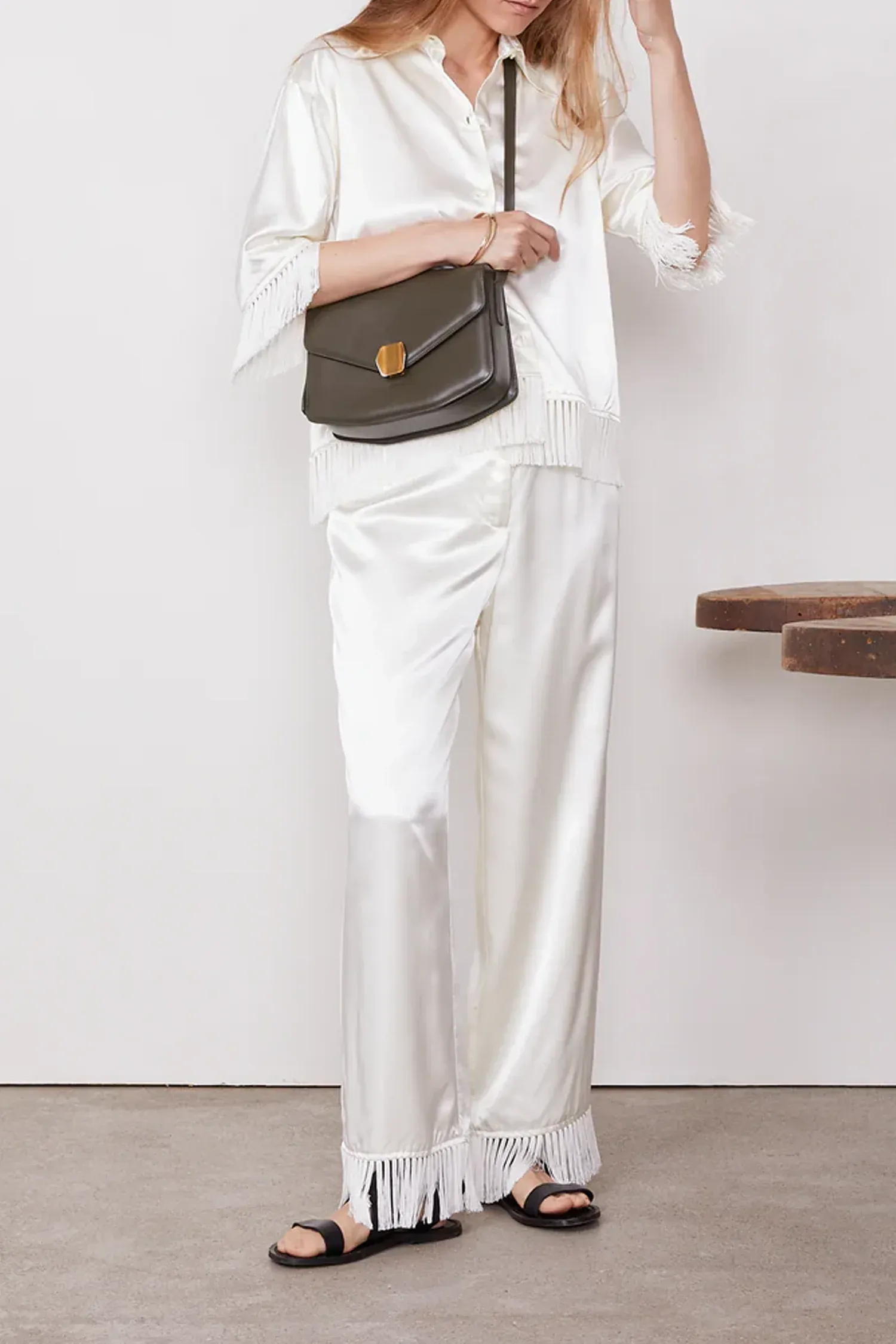 Jolen Pants Fringe Italian Viscose